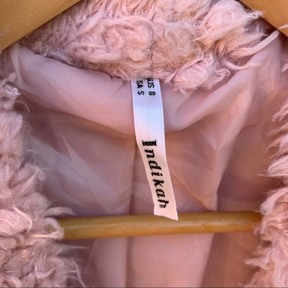 Indikah pink teddy jacket size 8 - Picture 4 of 7